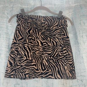 Tiger print mini skirt